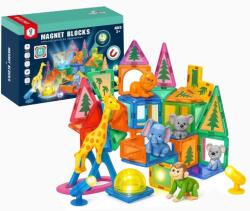  Mágneses Építőkocka 64EL Világító Oktató 126A-1 +ajándék