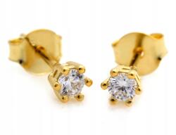 Lovrin 925-ös ezüst, aranyozott, cirkónia köves fülbevaló, 1, 44g, ajándéknak is kiváló