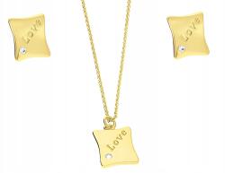 Lovrin Ezüstözött aranyozott ékszerszett 925 "love" felirattal, divatos mintával, ajándéknak (Lovrin 67851)