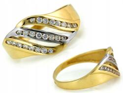 Lovrin Arany gyűrű 585-ös finomságú cirkónia kövekkel, 2.58g, női, 19-es méret, ajándék (43792565)