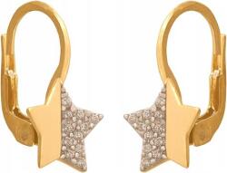 Lovrin Arany Fülbevaló 585 Csillag Cirkónia Kövekkel Ajándék elegáns ajándékba