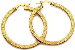 Lovrin Arany karika fülbevaló 585 női, görög mintával, 37mm, angol záras (Lovrin)