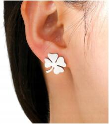 EdiBazzar 18K ezüsttel futtatott, sebészeti acélból készült lóhere fülbevaló (Srebrne Prezent Kolczyki stali chirurgicznej)