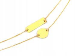 Lovrin Arany Divatos Női Nyaklánc 585 14k Dupla Gravírozással 3.32g Ajándék (60979037)