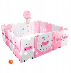 Aga4Kids Gyerek műanyag járóka 186x156x64 cm Rózsaszín (DS4105-PI)