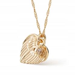 Giorre Szív nyaklánc szárny motívummal és cirkóniával, 925 ezüst, arany bevonattal (5905804383777)