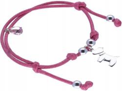 Lovrin 925-ös ezüst karkötő zsinórral, kutyás medállal, 3, 50g, divatos minta (Lovrin 52877)