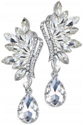  Függő ezüst fülbevaló cirkónia kristályokkal, boho stílusban (5905884081976)