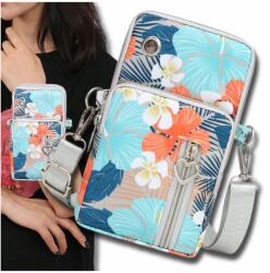 EdiBazzar Mini virágos karpánt tok táska telefontartó szervező Iphone-hoz virágmintás (Etui na ramię telefon mini Torebka)