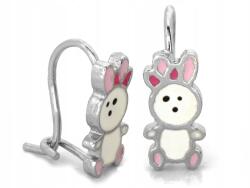 Lovrin Lány fülbevaló, nyuszis, zománcozott, 925-ös ezüst, 1, 36g, ajándék (62501631)