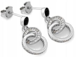 Lovrin Ezüst fülbevaló stekkeres (stiftes) kivitelben, lógó karikákkal, 925-ös finomságú, 2, 78g, ajándéknak is kiváló