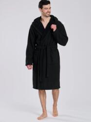 Loungeable Fekete Texturált Bélelt Klasszikus Fürdőköpeny Loungeable Szíjjal M
