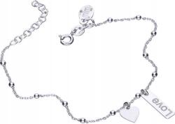 Lovrin Ezüst karkötő 925 "love" felirattal, gravírozható, 1, 91, divatos charmokkal (Lovrin 52474)
