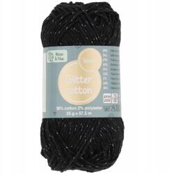 Alison & Mae Fonal Pamut Fonal, Fekete Színű, Csillámos, 25g 57, 5m Alison (2578029)