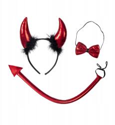 Rappa Ördög szett csokornyakkendővel, fejpánttal és farokkal