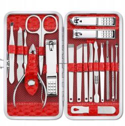 EdiBazzar Manikűr Pedikűr Készlet Körmökhöz és Bőrhöz Fogó Olló Körömvágó Nagy (Zestaw do paznokci przybornik pedicure 19szt)