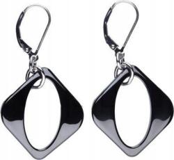 Lovrin Ezüst fülbevaló 925 fekete kerámia 8, 56g egyedi függő minta ajándék (Lovrin 49269)