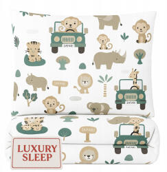  Ágynemű szett kiságyba 90x120 40x60 gyermek ágynemű állatos mintával (POSSDZ90)