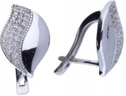 Lovrin Ezüst fülbevaló 925 fehér cirkóniával 3, 1g egyedi mintával, ajándéknak is kiváló (Lovrin 48227)