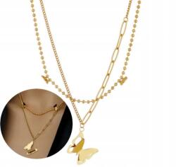 EdiBazzar Női Aranyozott Nyaklánc Sebészeti Acélból 316L 18K Arannyal Futatott Boho Celeb (Elegancki Naszyjnik Kolia Celebrytka)