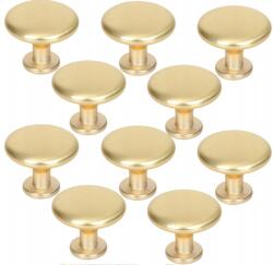  10 db Matt Arany Bútorgomb, Fogantyú Bútorokhoz, Szekrényekhez, Bútorfogantyú 30mm (Uxxu7544195)