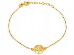 Lovrin 925-ös ezüst karkötő, aranyozott, szerencsefa motívummal, 19-es méret, 1, 03g (62501723)