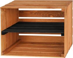  Pineea Dekorációs fa láda, vintage stílusú polc, 50x40x30 cm (7427245511130)