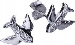 Lovrin 925-ös ezüst fecske fülbevaló cirkóniákkal, 1, 20g egyedi design ajándékba (Lovrin 47344)