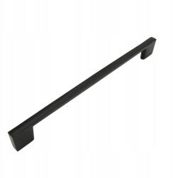 B&B Fekete bútorfogantyú 224 mm-es fém fogantyú szekrényhez fiókhoz bútorokhoz ku (U107 L224 CZ)