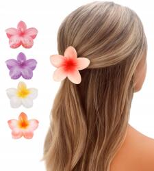 Hajtű Virág 3D Színes Csat Csillám Hawaii Virág 4 db Nagy (DUŻA SPINKA DO WŁOSÓW KWIAT 3D)