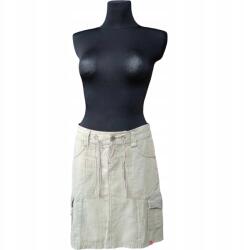 Esprit Bézs Midi Szoknya Kényelmes, Stílusos, Zsebekkel 34-es Méret (UB000801)