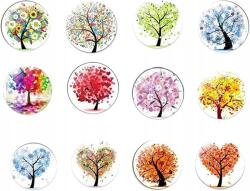  Funincrea Hűtőmágnesek Életfa Mintával 12 Darabos Szett, Színes (HYNSC)