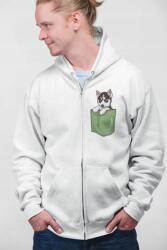  D&b Unisex Hoodie ZIPPO00016 Husky Fehér-Méret L