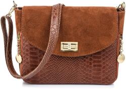 Beltimore Olasz bőr kézitáska postás táska kígyóbőr (T96)