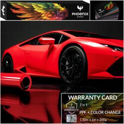  Színes Ppf Fólia Phoenix Protect Autó Színváltó Fólia Fényes Ferrari Piros (Folia PPF Gloss Ferrari Grey 152cmx100cm)