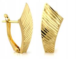 Lovrin Arany fülbevaló 585 14k gyémántozott lemezkék nőknek, angol kapcsos, ajándék