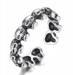  ezüstözött gyűrű Sárkány Karma Rock Punk Hal (965488574)