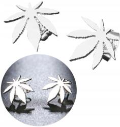  Ezüst színű, 18K arannyal futtatott fülbevaló, 316L sebészeti acélból