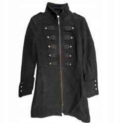  Női Elegáns Hosszú Kabát Cipzárral Fekete 36-os Méret (UB000118)