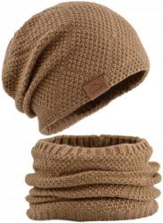 EdiBazzar Férfi Két Részes Téli Szett Barna Beani Sapka Kéménygallér Téli Meleg (5905884079263) - allegro - 2 310 Ft