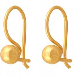 Lovrin Finom arany fülbevaló 585 gömböcskékkel, akasztós, kő nélküli, divatos ajándék