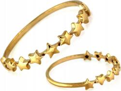 Lovrin Finom, 375-ös arany gyűrű, karika formájú, csillagokkal, 10-es méret, hölgyeknek