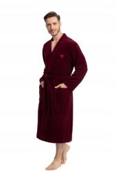 Luna Férfi fürdőköpeny Luna kód 850 bordó 3XL (L850-6/3)