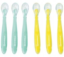 Badabulle Szilikon kanalak gyerekeknek Badabulle sárga/menta 6db (O_BAD3661276174528)