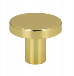 B&B Kerek bútorfogantyú fémből, 2, 5 cm, szálcsiszolt arany, kis fogantyú szekrényhez (G106 BZ)