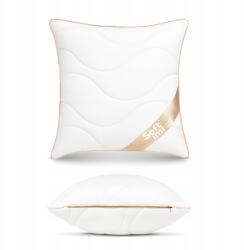 Softimi Antiallergiás Párna 45X45 CM Prémium Szatén Pamut, Stegelt, Cipzáras (PILLOW-45X45-WHITE-SATEEN)
