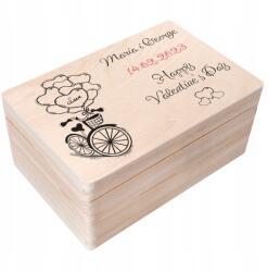 Creative Deco Valentin-napi gravírozott doboz ajándék kívánságokkal a szeretett személynek 30x20 (JANCDSD130BCUSTOMLOVEBIKEMINBOXFBM)