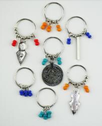 Boho Ezüst Színű Fém Hajgyöngyök 7 darabos készlet