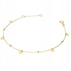 Lovrin Női arany karkötő 585-ös finomságú, lógó korongokkal és golyókkal a láncon (lovrin)