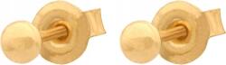 Lovrin arany fülbevaló gömbök 585 aranyból, golyócskák, stekkeres, 14k arany stekker, divatos